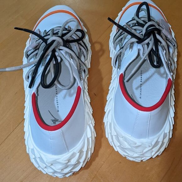 🔥🔥🔥GIUSEPPE ZANOTTI NWOT Leather White Urchin Shoes Size 37 - Picture 6 of 8